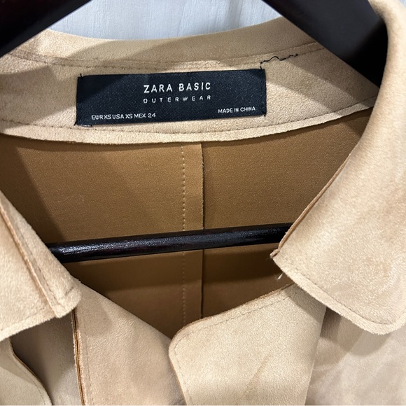 Zara long belted coat in camel - Picture 2 of 10